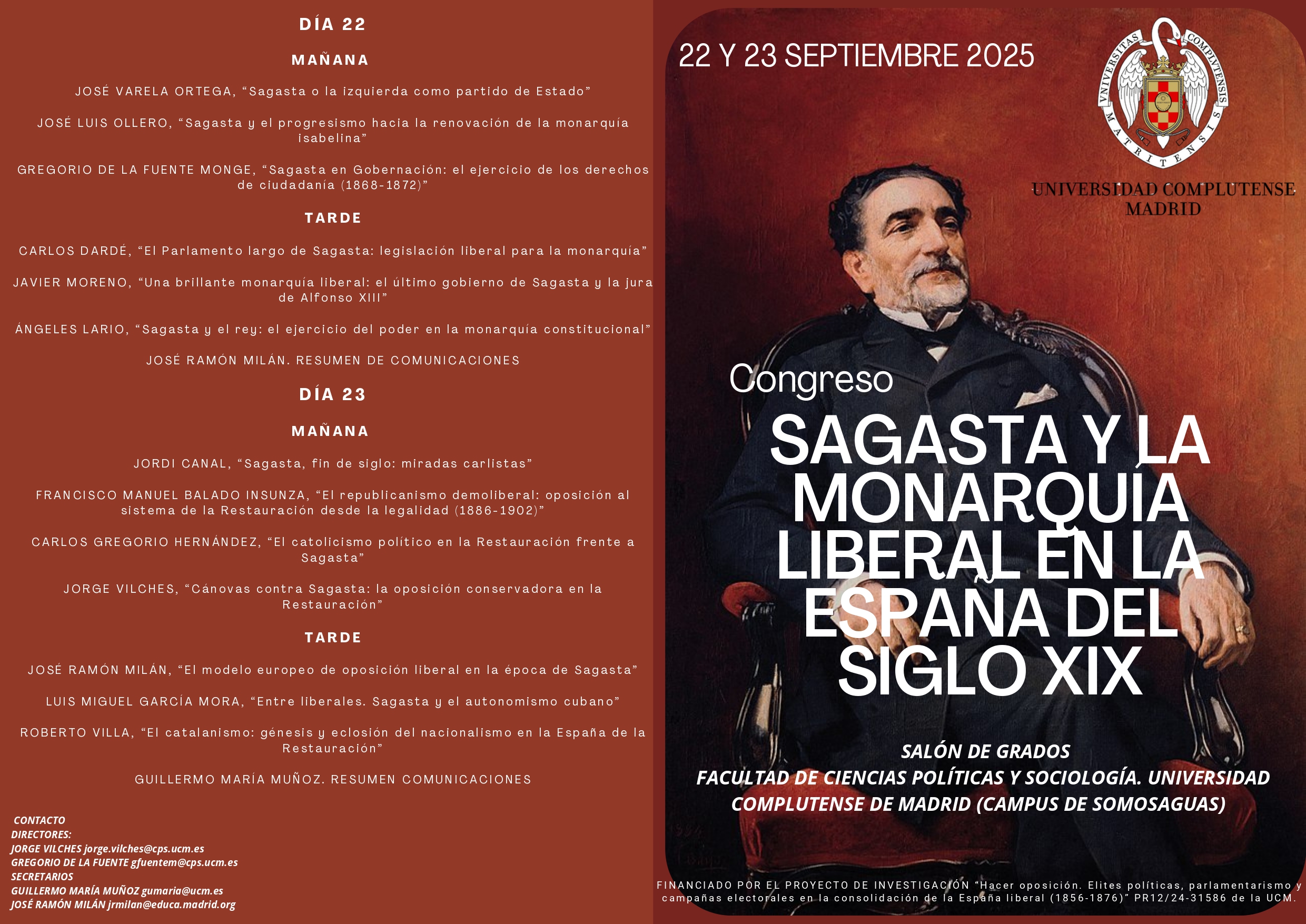 Congreso "Sagasta y la monarquía liberal en la España del siglo XIX"